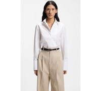 BOSS Chemise à manches longues en coton avec détail plissé - Style Bluetta_FS_C, 50565429 Blanc 44