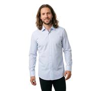 BOSS Chemise Slim Fit en popeline de coton mélangé à rayures - Style P-HANK-K-261, 50561595 bleu clair 44