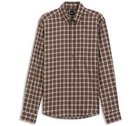 BOSS Chemise décontractée Regular en flanelle de coton à carreaux - Style H-LIAM-BD-P-C1-263, 50571455 Marron à motif S
