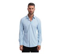 Boss - Chemise ajustée en jersey stretch - Homme - Chemises - Bleu - Taille: M