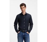 BOSS Chemise coupe décontractée en popeline de coton à l’esprit héritage - Style H-ROB-SP-P-263, 50567062 Bleu foncé XXL