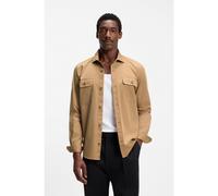 BOSS Chemise coupe décontractée Heritage en popeline de coton Compact - Style H-ROB-SP-2P-263, 50567050 Beige L