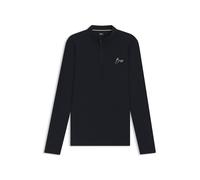 BOSS Chemise d’entraînement d’équitation avec logo manuscrit - Style RUBY TRAINING SHIRT, B7W0408 Bleu foncé M