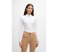 BOSS Chemise d’entraînement d’équitation en piqué stretch - Style CHESS TRAINING SHIRT, B5W0403 Blanc M