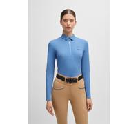 BOSS Chemise d’entraînement d’équitation en piqué stretch - Style CHESS TRAINING SHIRT, B5W0403 Bleu M