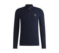 BOSS Chemise d’entraînement d’équitation en tissu stretch avec patte zippée - Style NOLAN TRAINING SHIRT, B6M0404 Bleu foncé XS