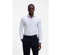 BOSS Chemise d'affaires Slim à rayures en tissu stretch - Style P-HANK-SP-261, 50571558 Rayures bleu clair 45