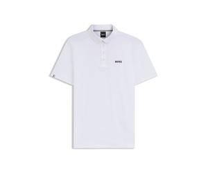 BOSS Chemise de concours d’équitation en matière super stretch - Style MARTY SHOW SHIRT WHITE, B7M0402 Blanc L