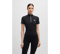 BOSS Chemise de concours d’équitation en tissu stretch côtelé - Style MAIRA SHOW SHIRT, B5W0402 Noir L