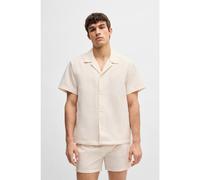 BOSS Chemise de plage Regular en tissu seersucker - Style Velvetfish_Shirt, 50540037 Blanc XXL