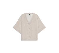 BOSS Chemise de pyjama en satin à imprimé monogramme intégral - Style Sateen AOP_Top, 50545615 Beige clair M