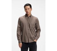 BOSS Chemise décontractée Regular en flanelle de coton à carreaux - Style H-LIAM-BD-P-C1-263, 50571455 Marron à motif XXL