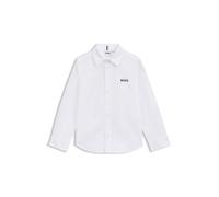 BOSS Chemise en coton Oxford à logo brodé pour enfant - Style J52675/77D04A, J52675 Blanc 138