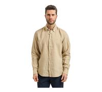 Boss - Chemise en lin Liam - Homme - Chemises - Beige - Taille: S
