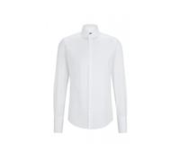 Boss - Chemise Hank Coupe Ajustée - Homme - Chemises - Blanc - Taille: 4XL