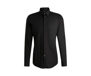 Boss - Chemise Hank Coupe Ajustée - Homme - Chemises - Noir - Taille: L