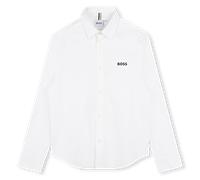 Boss - Chemise Manches Longues - Blanc Noir - Garçon - 16 Ans