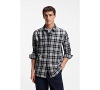 BOSS Chemise Oversize en coton à carreaux - Style Locky_2_M, 50567005 Gris à motif S