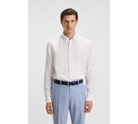 BOSS Chemise Regular à pointes boutonnées en lin - Style C-LIAM-S-BD-C1-243, 50529137 Blanc XXXL