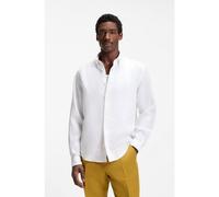 BOSS Chemise Regular à pointes boutonnées en lin - Style H-LIAM-BD-E-C1-263, 50567009 Blanc XXL