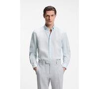 BOSS Chemise Regular à pointes boutonnées en lin - Style H-LIAM-BD-E-C1-263, 50567009 bleu clair XXL