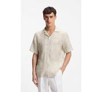 BOSS Chemise Regular en coton italien à imprimé palmier - Style L-JIM-1PIECE-SH-252, 50560320 Beige L