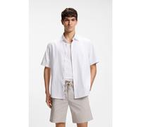 BOSS Chemise Regular en coton Oxford doux lavé - Style Rash_2_M, 50537332 Blanc XXXL