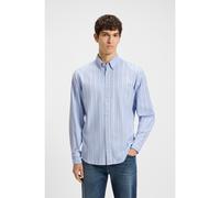 BOSS Chemise Regular en coton stretch à rayures - Style Ricoplus_M, 50544860 Rayures bleu clair 6XL