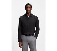 BOSS Chemise Regular en flanelle de coton mélangé - Style C-LIAM-kent-C1-243, 50550666 Noir M