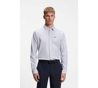 BOSS Chemise Regular en jersey de coton avec logo thermocollé - Style ST_Dymova L, 50565852 Rayures grises XL