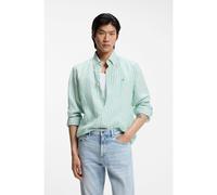 BOSS Chemise Regular en lin à rayures - Style H-LIAM-BD-E-C1-261, 50560595 Green stripes S