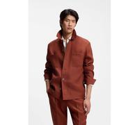 BOSS Chemise Regular en lin infroissable - Style L-Corvin-262, 50561406 Rouge 56