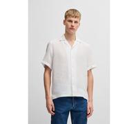 BOSS Chemise Regular en lin - Style Rayer_M, 50546244 Blanc M