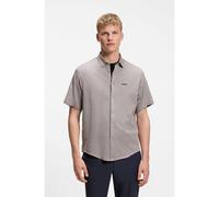 BOSS Chemise Regular en piqué de coton - Style ST_Dymova S, 50565851 Gris à motif M