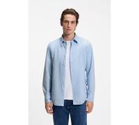 BOSS Chemise Regular en popeline de coton avec logo brodé - Style Relegant_6_M, 50518304 bleu clair XXXL