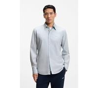 BOSS Chemise Regular en popeline de coton avec logo brodé - Style Relegant_6_M, 50518304 Gris chiné XXL