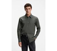 BOSS Chemise Regular en popeline de coton avec logo brodé - Style Relegant_6_M, 50518304 Kaki L