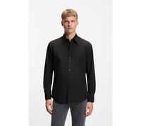 BOSS Chemise Regular en popeline de coton avec logo brodé - Style Relegant_6_M, 50518304 Noir XXXL