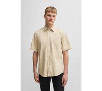 BOSS Chemise Regular en popeline de coton - Style Relegant_6-short_M, 50537331 Beige clair S