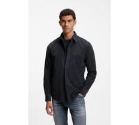 BOSS Chemise Regular en velours côtelé de coton - Style Relegant_6_M, 50569609 Bleu foncé S