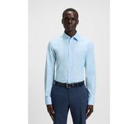 BOSS Chemise Regular Fit à rayures en popeline de coton stretch facile à repasser - Style H-JOE-kent-C1-214, 50473265 bleu clair 42L