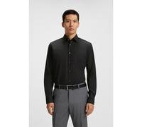 BOSS Chemise Regular Fit à rayures en popeline de coton stretch facile à repasser - Style H-JOE-kent-C1-214, 50473265 Noir 44