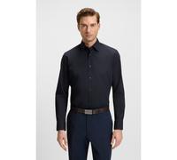 BOSS Chemise Regular Fit à rayures en popeline de coton stretch facile à repasser - Style H-JOE-kent-C1-214, 50473265 Bleu foncé 46L