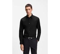 BOSS Chemise Regular Fit à rayures en popeline de coton stretch facile à repasser - Style H-JOE-kent-C1-214, 50473265 Noir 40L