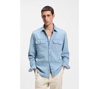 BOSS Chemise Regular Fit en denim indigo - Style H-LIAM-KB-2P-C1-261, 50556099 bleu clair S