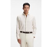 BOSS Chemise Regular Fit en flanelle de coton à carreaux - Style L-JOSH-SPREADW-C-252, 50572041 Beige clair 39