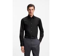BOSS Chemise Regular Fit en popeline de coton facile à repasser - Style H-JOE-kent-C1-214, 50479943 Noir 47