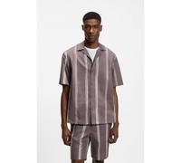 BOSS Chemise Relaxed en coton stretch à rayures - Style C-LARS-CAMP-262, 50561415 Violet à motif M