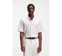 BOSS Chemise Relaxed en coton stretch à rayures - Style C-LARS-CAMP-B-262, 50561448 Rayures beiges XL