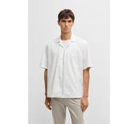 BOSS Chemise Relaxed en popeline de coton italien - Style C-LARS-1P-252, 50539663 Blanc XS